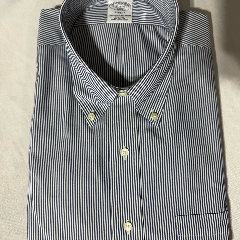 Men's Blue Striped Shirt NWT Brooks Brothers